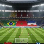 World Cup 2026 Group C featuring Brazil, Morocco, Haiti, and Scotland national team flags